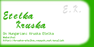 etelka kruska business card